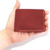 Personalized Bifold Wallet, Handmade Wallet for Men,Slim Leather Wallet, Man Wallet Gift for Anniversary, Graduation, Dad, Boyfriend, Engraved Custom Wallet（Red ）